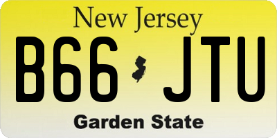 NJ license plate B66JTU