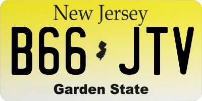 NJ license plate B66JTV