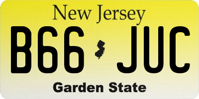 NJ license plate B66JUC