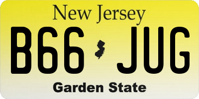 NJ license plate B66JUG