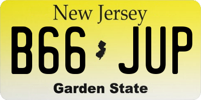 NJ license plate B66JUP