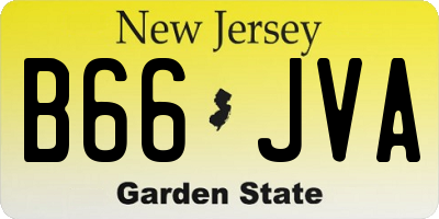 NJ license plate B66JVA