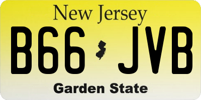 NJ license plate B66JVB