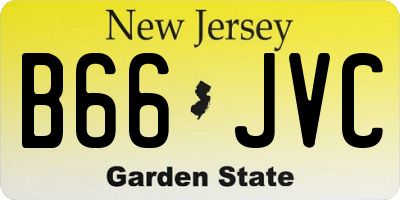 NJ license plate B66JVC