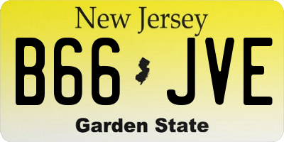NJ license plate B66JVE