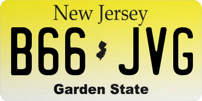 NJ license plate B66JVG