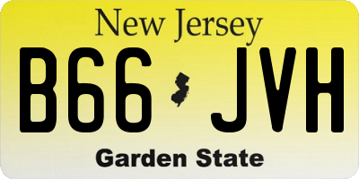 NJ license plate B66JVH