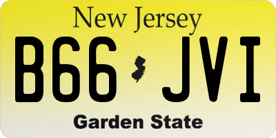 NJ license plate B66JVI