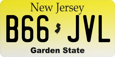 NJ license plate B66JVL