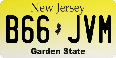 NJ license plate B66JVM