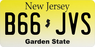 NJ license plate B66JVS