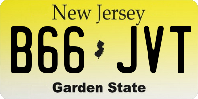 NJ license plate B66JVT