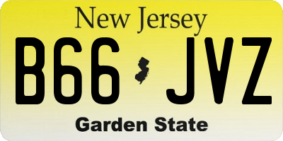NJ license plate B66JVZ