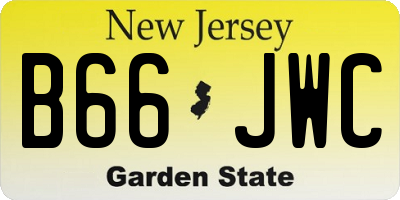 NJ license plate B66JWC