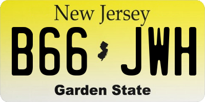 NJ license plate B66JWH