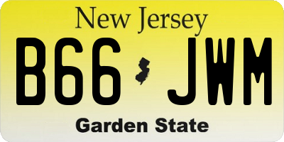NJ license plate B66JWM
