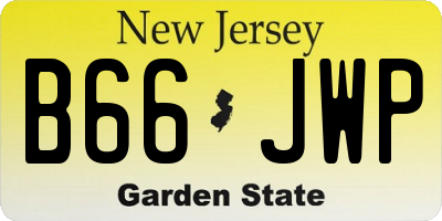 NJ license plate B66JWP