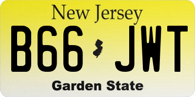NJ license plate B66JWT