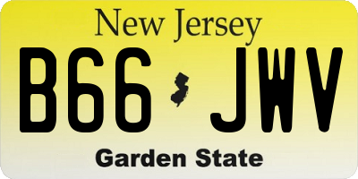 NJ license plate B66JWV