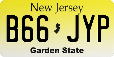 NJ license plate B66JYP