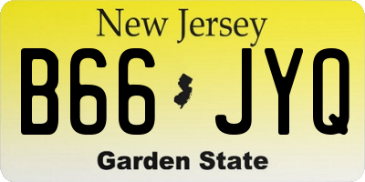 NJ license plate B66JYQ