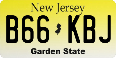 NJ license plate B66KBJ