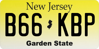 NJ license plate B66KBP