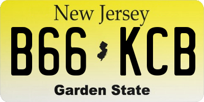 NJ license plate B66KCB