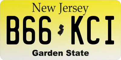 NJ license plate B66KCI