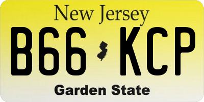 NJ license plate B66KCP