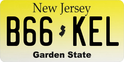 NJ license plate B66KEL