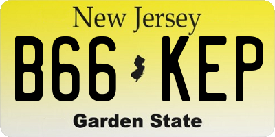 NJ license plate B66KEP