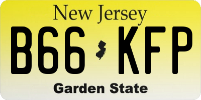 NJ license plate B66KFP