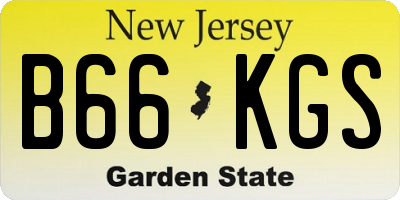 NJ license plate B66KGS