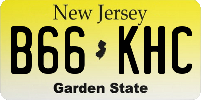NJ license plate B66KHC