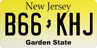 NJ license plate B66KHJ