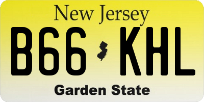 NJ license plate B66KHL