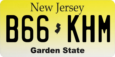 NJ license plate B66KHM