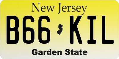 NJ license plate B66KIL