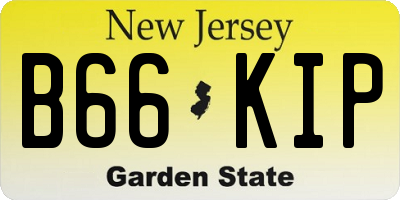 NJ license plate B66KIP