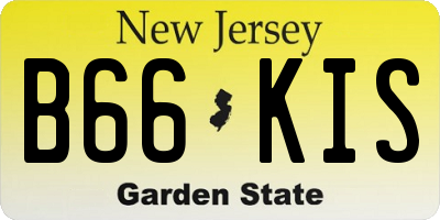 NJ license plate B66KIS