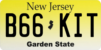 NJ license plate B66KIT