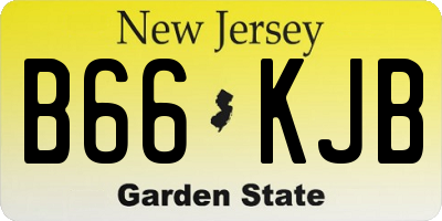 NJ license plate B66KJB