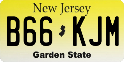 NJ license plate B66KJM
