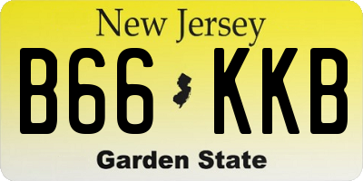 NJ license plate B66KKB