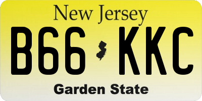 NJ license plate B66KKC