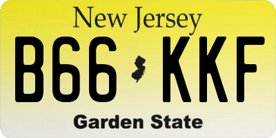 NJ license plate B66KKF