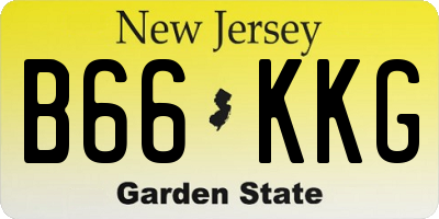 NJ license plate B66KKG