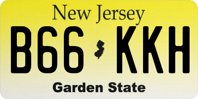 NJ license plate B66KKH
