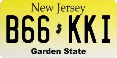 NJ license plate B66KKI